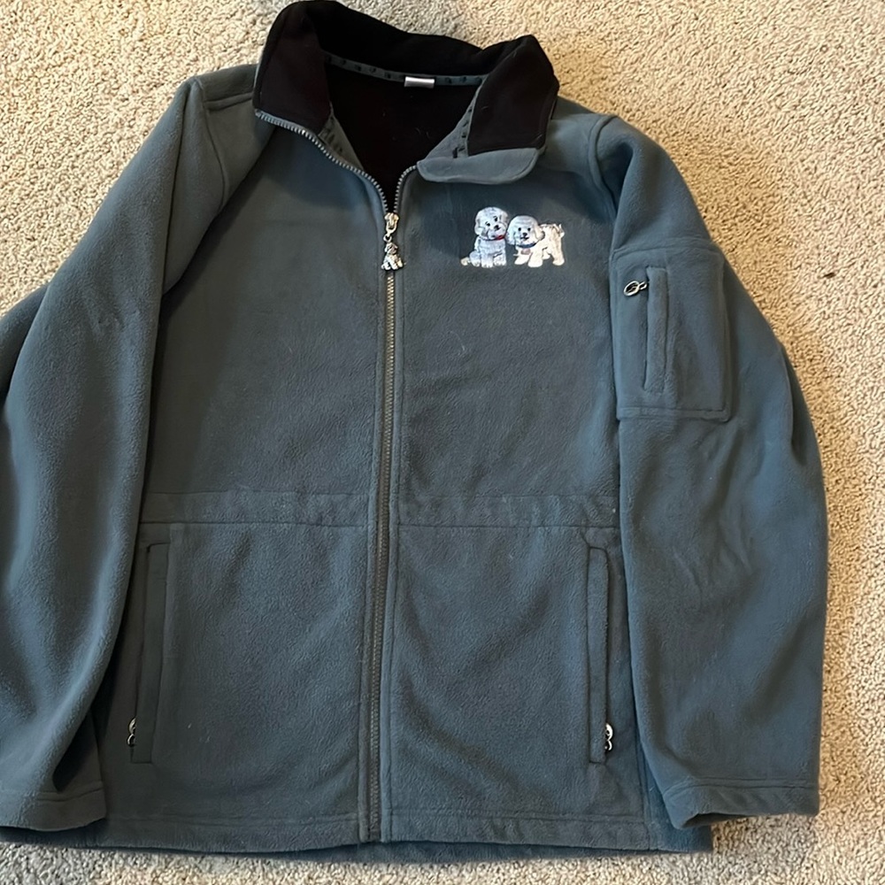 Heavy fleece blue grey jacket